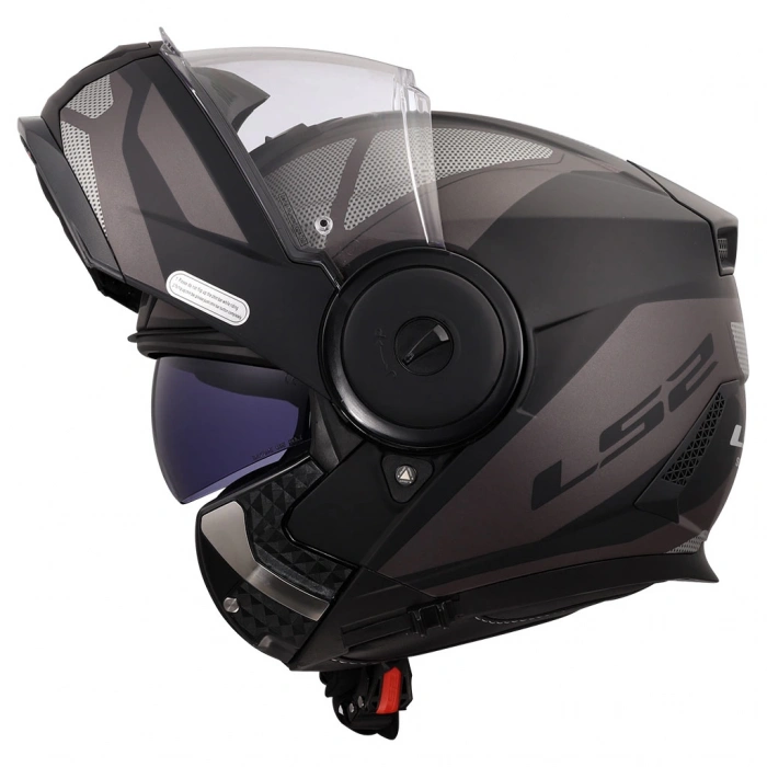 LS2 SCOPE 2 AXIS MAT SİYAH-TITANIUM ÇENE AÇILIR KASK