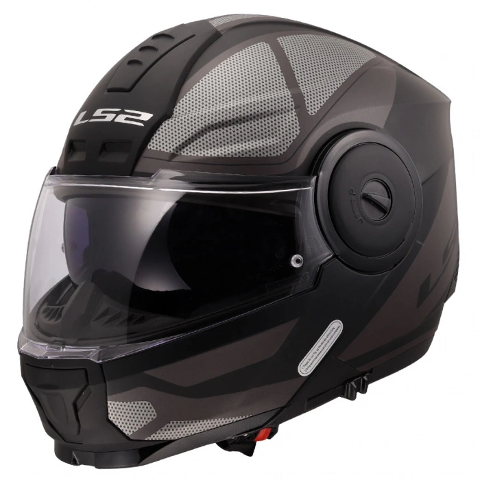 LS2 SCOPE 2 AXIS MAT SİYAH-TITANIUM ÇENE AÇILIR KASK