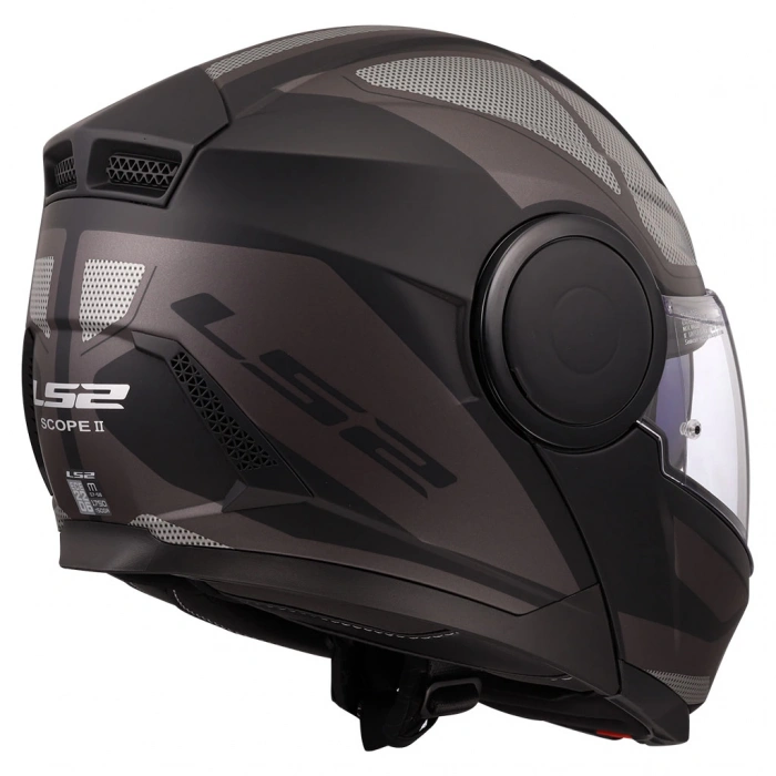 LS2 SCOPE 2 AXIS MAT SİYAH-TITANIUM ÇENE AÇILIR KASK