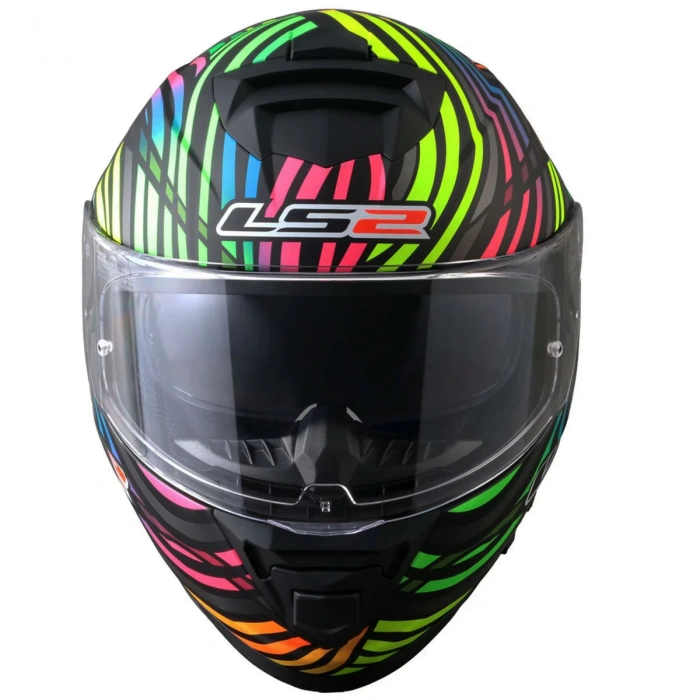 LS2 SSTORM 2 POWER MAT SİYAH-GÖKKUŞAĞI KASK