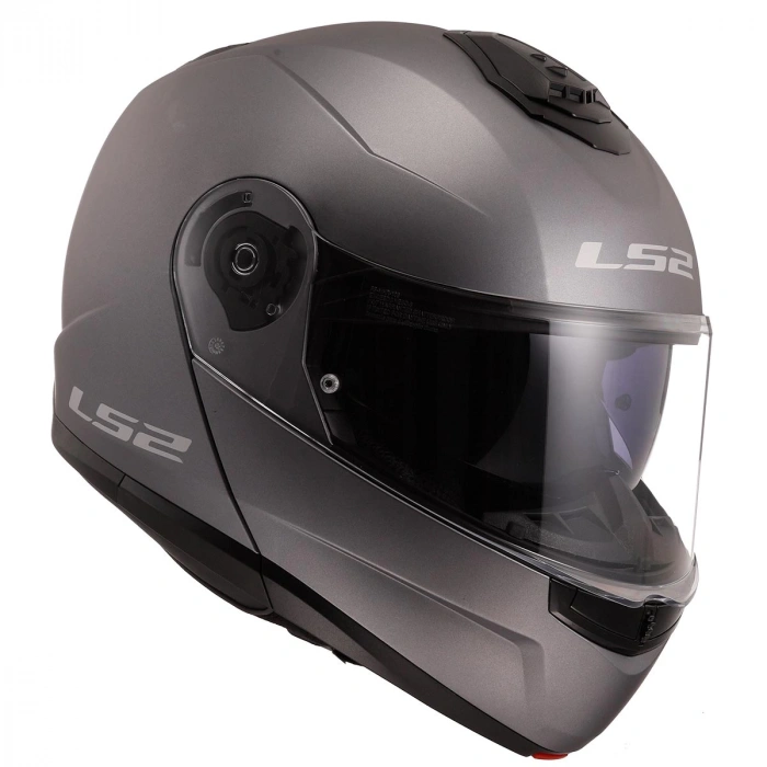 LS2 STROBE 2 ÇENE AÇILIR MAT TITANIUM KASK