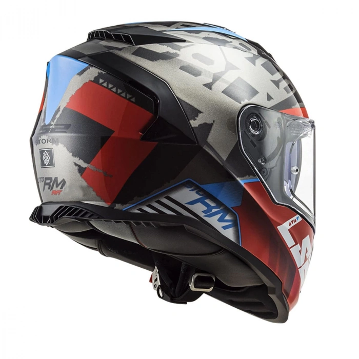 LS2 STORM 2 SPRINTER MAT SİYAH-KIRMIZI-TITANIUM KASK