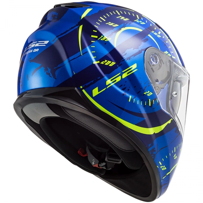 LS2 STREAM EVO TACHO MAVİ-NEON SARI KASK