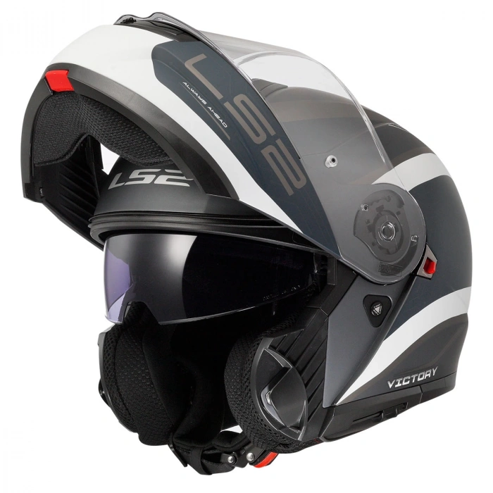 LS2 STROBE 2 VICTORY MAT GRİ-MAVİ-KUM KASK