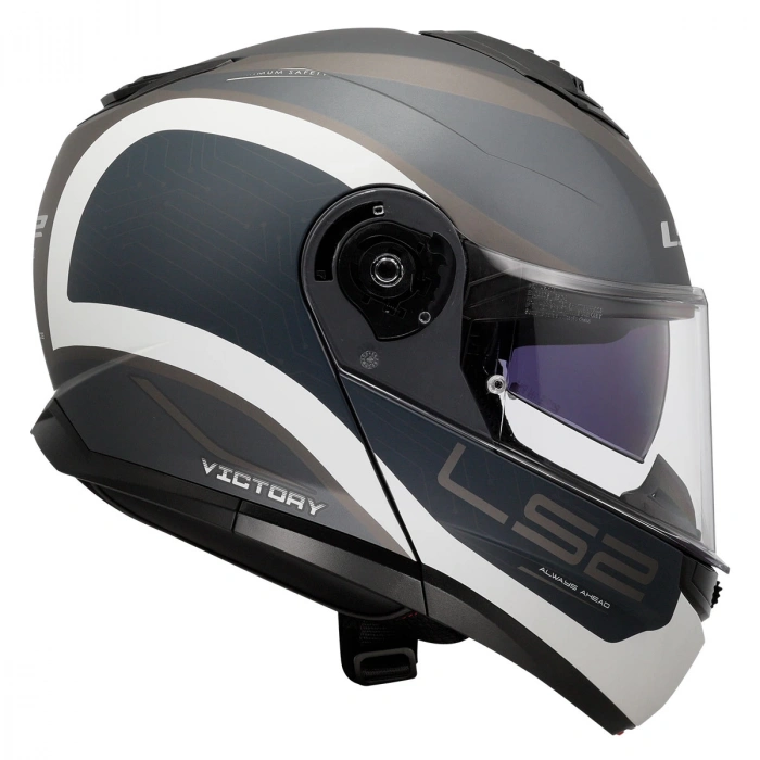 LS2 STROBE 2 VICTORY MAT GRİ-MAVİ-KUM KASK