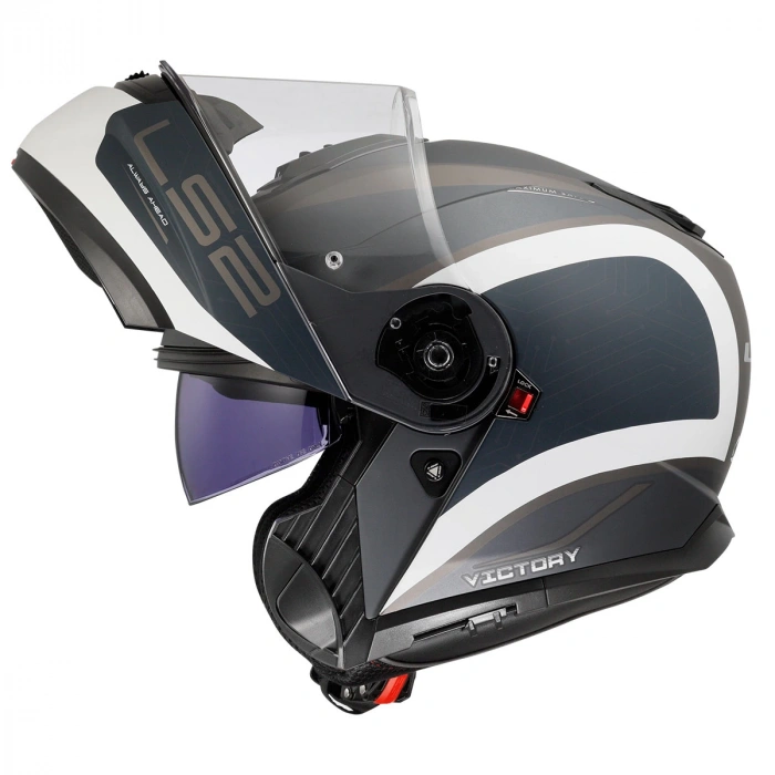 LS2 STROBE 2 VICTORY MAT GRİ-MAVİ-KUM KASK