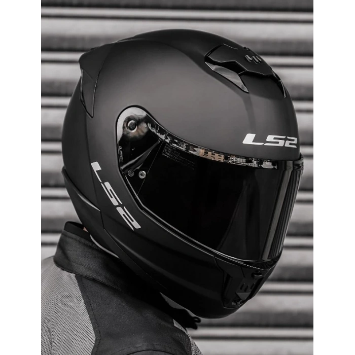 LS2 STREAM 2 MAT SİYAH KASK ( SİYAH+ŞEFFAF CAM )