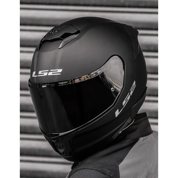 LS2 STREAM 2 MAT SİYAH KASK ( SİYAH+ŞEFFAF CAM )