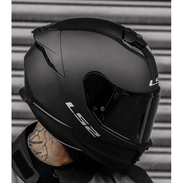 LS2 STREAM 2 MAT SİYAH KASK ( SİYAH+ŞEFFAF CAM )