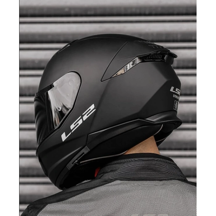 LS2 STREAM 2 MAT SİYAH KASK ( SİYAH+ŞEFFAF CAM )