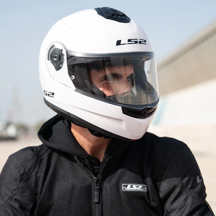 LS2 STROBE 2 ÇENE AÇILIR BEYAZ KASK