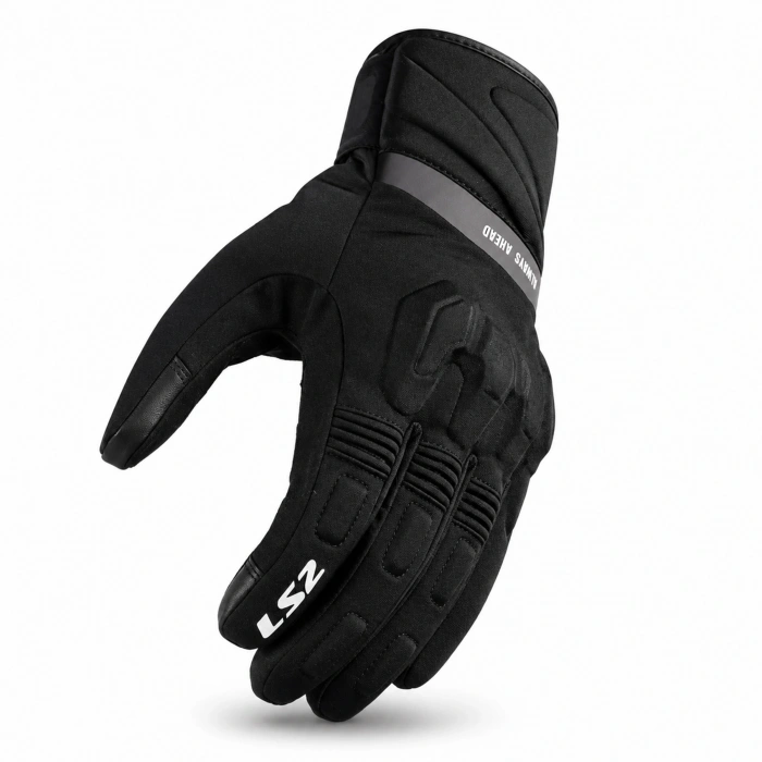 LS2 WATERPROOF ELDİVEN JET 3 SİYAH KIŞLIK