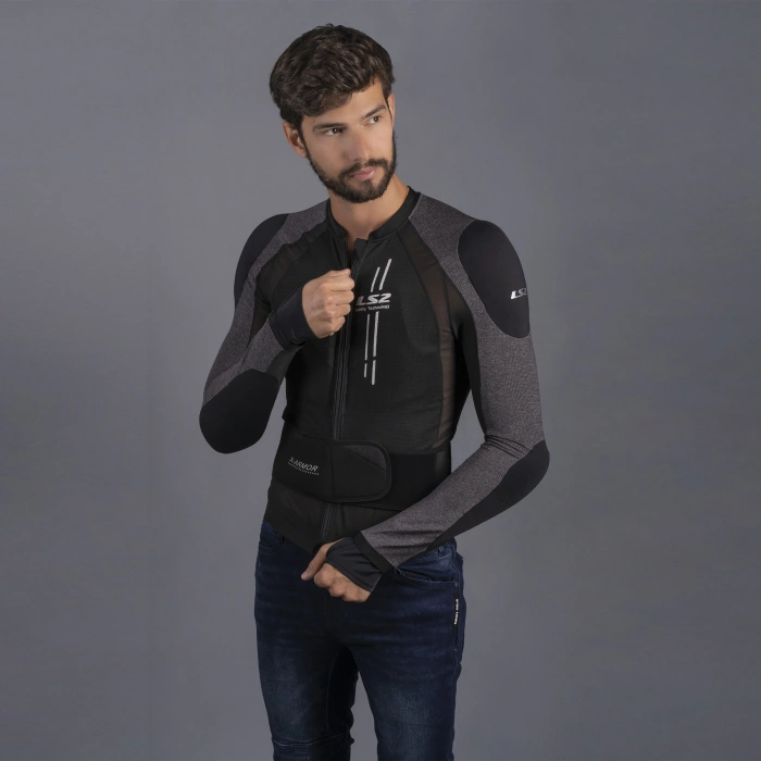 LS2 X-ARMOR FULL KORUMA SOFT SİYAH-GRİ