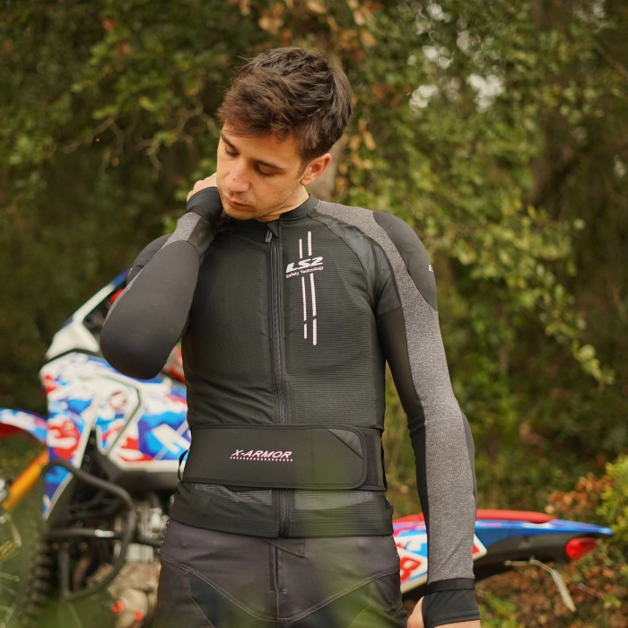 LS2 X-ARMOR FULL KORUMA SOFT SİYAH-GRİ