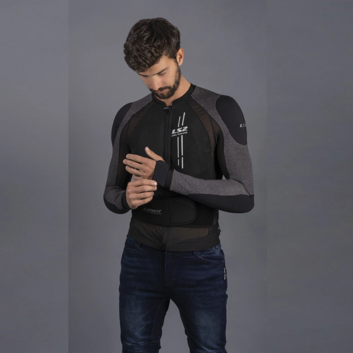 LS2 X-ARMOR FULL KORUMA SOFT SİYAH-GRİ