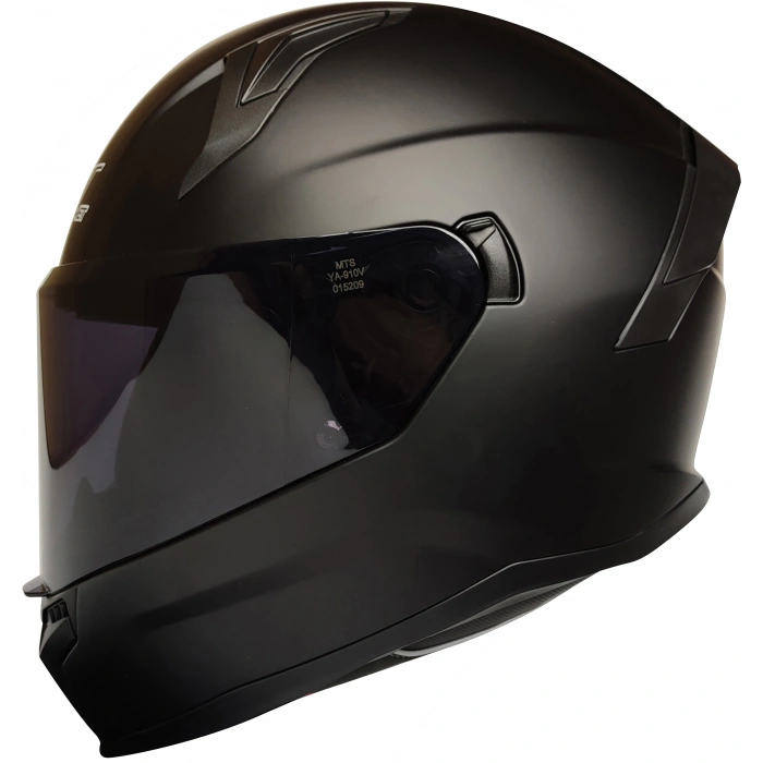 MTS M-910 MAT SİYAH GÜNEŞ VİZÖRLÜ KASK (SİYAH CAMLI)