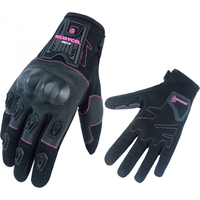 MC12W KADIN SİYAH-PEMBE ELDİVEN YAZLIK (EN SERTİFİKALI)