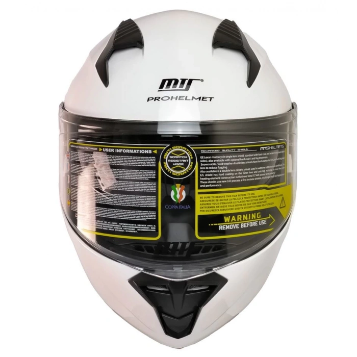 MTS 966 V2 ÇENE AÇILIR BEYAZ KASK