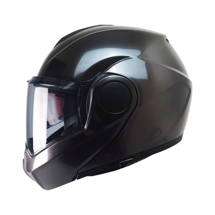 MTS 969 ÇENE AÇILIR MODÜLER KASK JEANS (SİYAH CAMLI+GÜNEŞ VİZÖRLÜ)