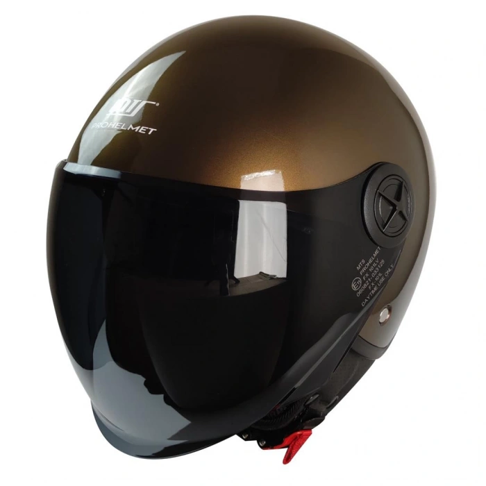 MTS FX-101 YARIM KASK KAHVERENGİ (SİYAH CAMLI)