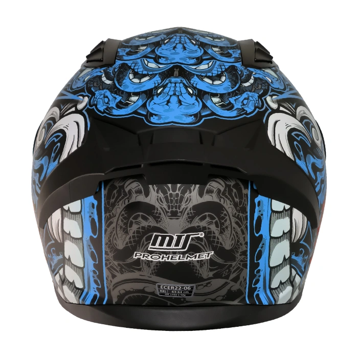 MTS M-201 MYTY BLUE GÜNEŞ VİZÖRLÜ KASK (SİYAH CAMLI)