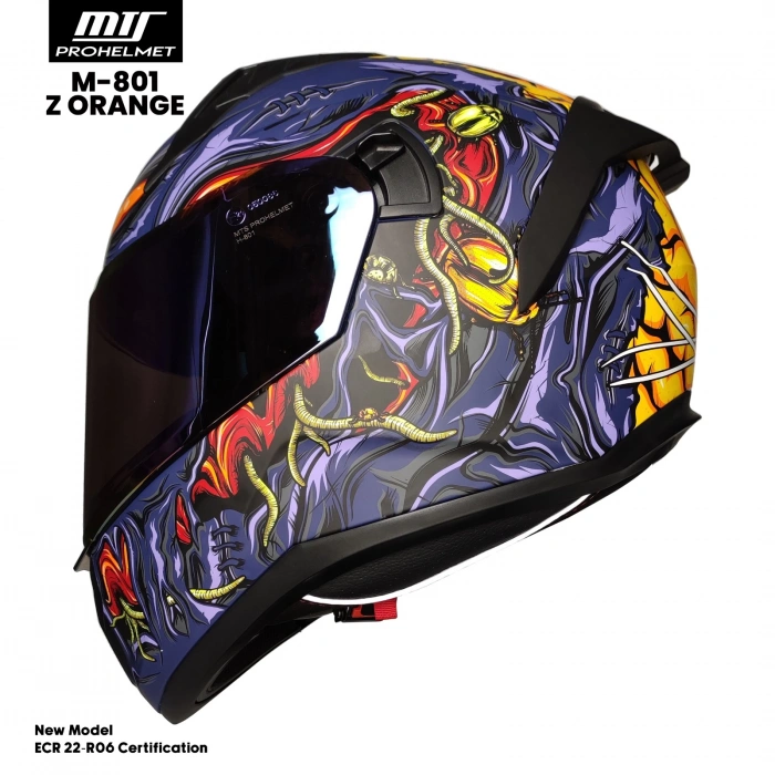 MTS M-201-SNAKE ZOMBIES ORANGE KASK