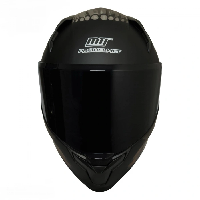 MTS M-910 MAT SİYAH-GRİ-SARI GÜNEŞ VİZÖRLÜ KASK (GRİ CAMLI)