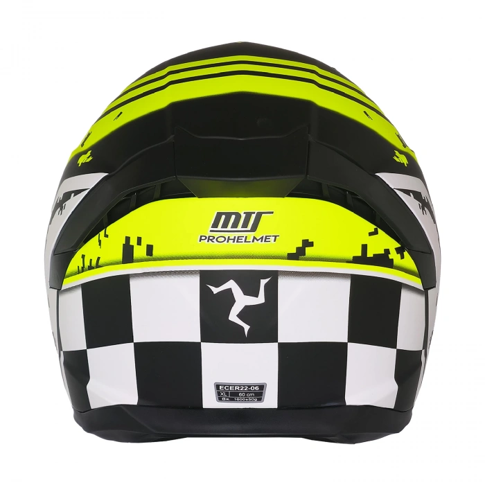 MTS M-910 VIGOR MAT SİYAH-SARI GÜNEŞ VİZÖRLÜ KASK (GRİ CAMLI)