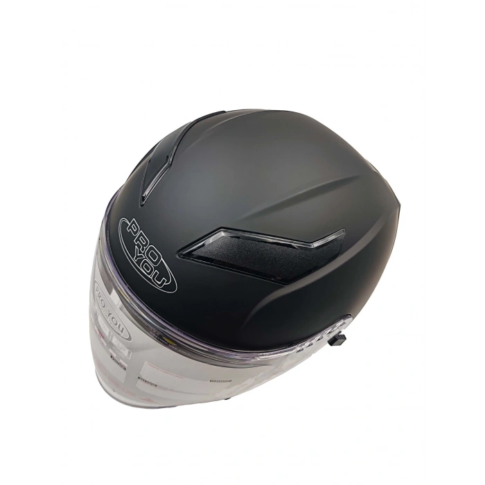 PROYOU YARIM KASK MAT SİYAH (GÜNEŞ VİZÖRLÜ)