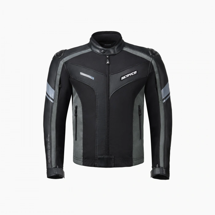 SCOYCO JK152 4 MEVSİM ERKEK MONT DERİ SİYAH