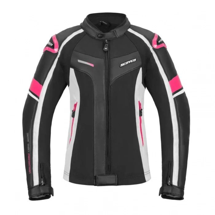 SCOYCO JK152W KADIN 4 MEVSİM MONT DERİ SİYAH-PEMBE