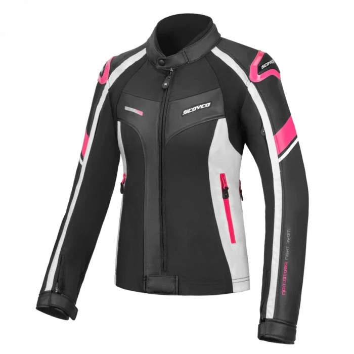 SCOYCO JK152W KADIN 4 MEVSİM MONT DERİ SİYAH-PEMBE