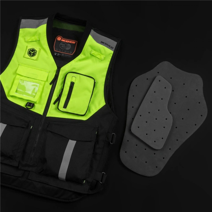SCOYCO JK116 KORUMALI REFLEKTÖRLÜ YELEK NEON