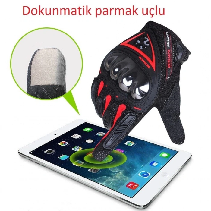 SCOYCO MC44 YAZLIK ELDİVEN KIRMIZI