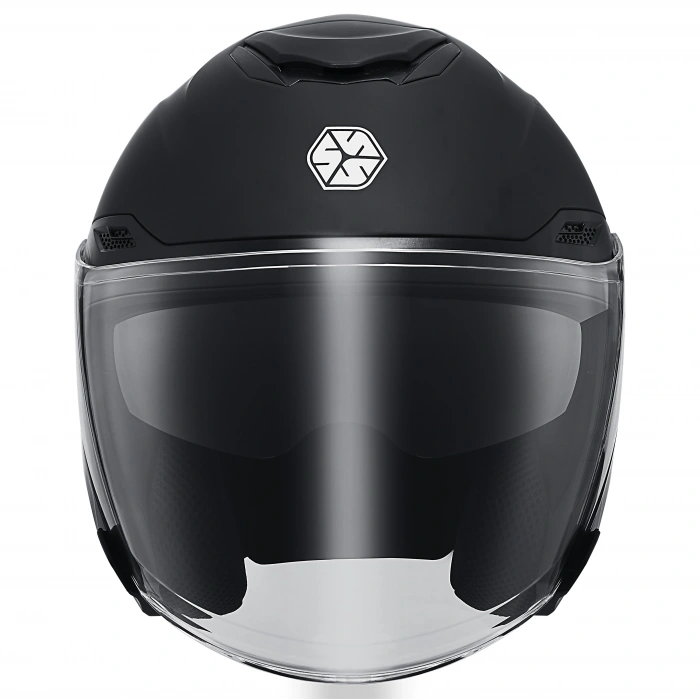 SCOYCO OF-669 MAT SİYAH YARIM KASK (GÜNEŞ VİZÖRLÜ)