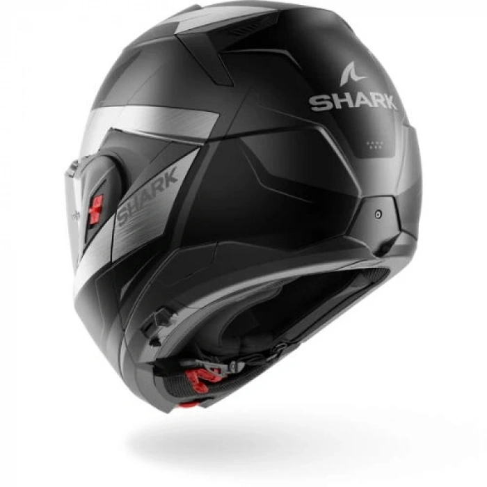 SHARK OXO MEKARIUM MAT SİYAH-GRİ MODÜLER KASK (PINLOCK HEDİYELİDİR)