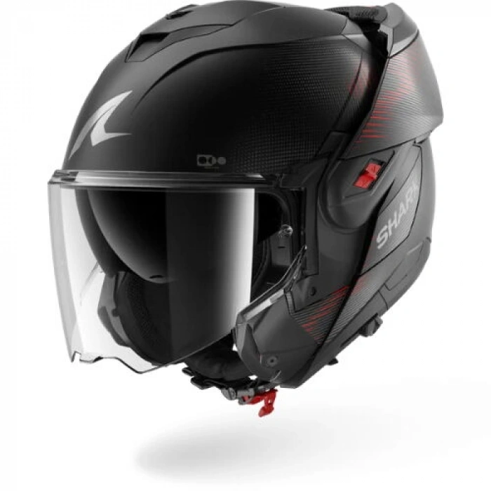 SHARK OXO SP LYNE SHADOW MAT MODÜLER KASK (RENKLİ CAM VE PINLOCK HEDİYELİDİR)