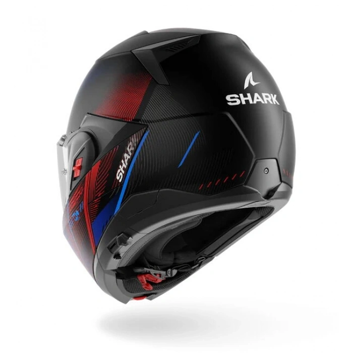 SHARK OXO SPEED-TECH MAT MAVİ-KIRMIZI MODÜLER KASK (RENKLİ CAM VE PINLOCK HEDİYELİDİR)