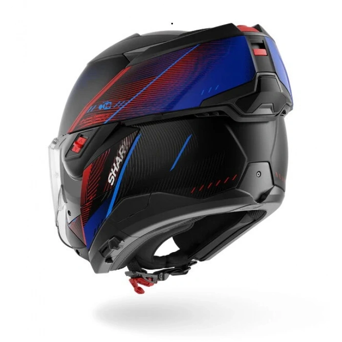 SHARK OXO SPEED-TECH MAT MAVİ-KIRMIZI MODÜLER KASK (RENKLİ CAM VE PINLOCK HEDİYELİDİR)