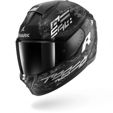 SHARK RIDIL 2 MOLOKAI MAT SİYAH-BEYAZ-GRİ KAPALI KASK (ŞEFFAF CAMLIDIR)