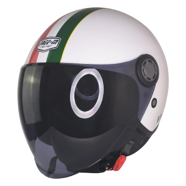 FR-612 İTALY GOLD YARIM KASK (SİYAH CAMLI+GÜNEŞ VİZÖRLÜ)
