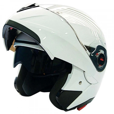 FREE-M FR-961 BEYAZ ÇENE AÇILIR GÜNEŞ VİZÖRLÜ KASK