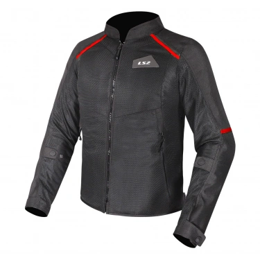 LS2 BREEZE YAZLIK FİLELİ MONT SİYAH-KIRMIZI