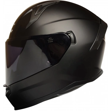 MTS M-910 MAT SİYAH GÜNEŞ VİZÖRLÜ KASK (SİYAH CAMLI)