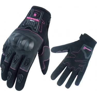 MC12W KADIN SİYAH-PEMBE ELDİVEN YAZLIK (EN SERTİFİKALI)
