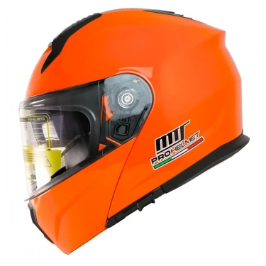 MTS 966 V2 ORANGE ÇENE AÇILIR TURUNCU KASK