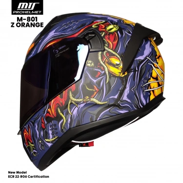 MTS M-201-SNAKE ZOMBIES ORANGE KASK