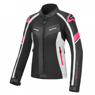 SCOYCO JK152W KADIN 4 MEVSİM MONT DERİ SİYAH-PEMBE
