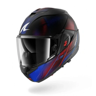 SHARK OXO SPEED-TECH MAT MAVİ-KIRMIZI MODÜLER KASK (RENKLİ CAM VE PINLOCK HEDİYELİDİR)
