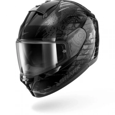 SHARK RIDILL 2 REPTAIA SİYAH-GRİ KAPALI KASK